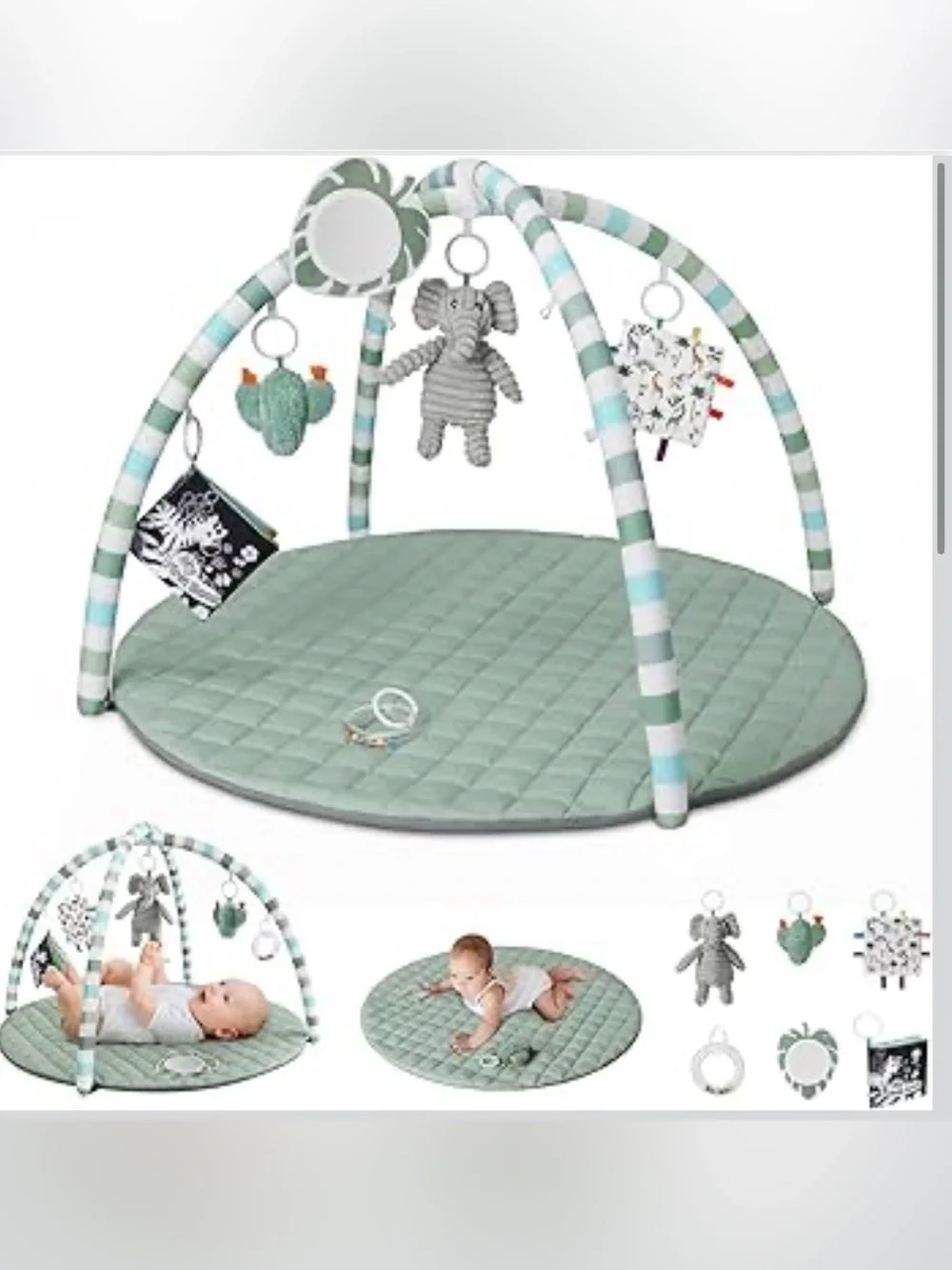 NWT - Blissful Diary - Baby play mat - Sage